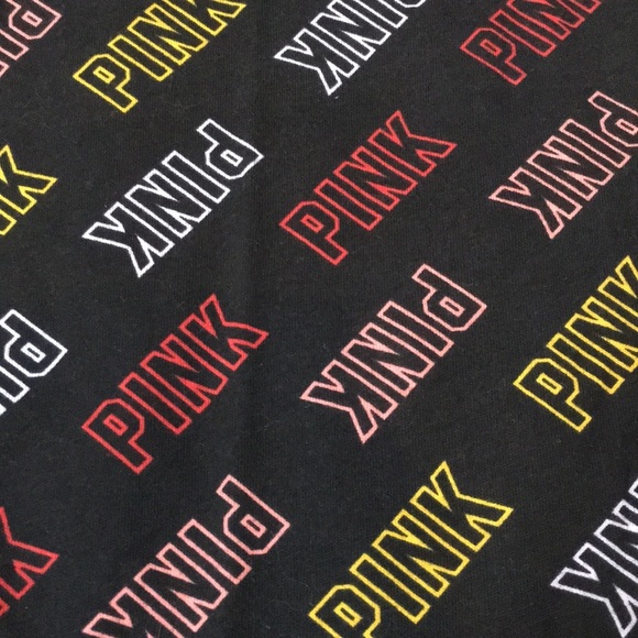 NWT PINK Victoria’s Secret Blk Logo Pajama top XS - Picture 5 of 8